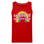 SMILE IF YOU'RE GAY Tank - red