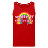 SMILE IF YOU'RE GAY Tank - red