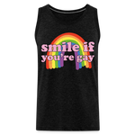 SMILE IF YOU'RE GAY Tank - charcoal grey