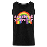 SMILE IF YOU'RE GAY Tank - charcoal grey