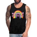 SMILE IF YOU'RE GAY Tank - charcoal grey