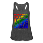 Women’s Racerback Tank - When Hate Is Loud - deep heather