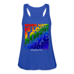 Women’s Racerback Tank - When Hate Is Loud - royal blue