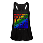 Women’s Racerback Tank - When Hate Is Loud - black