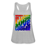 Women’s Racerback Tank - When Hate Is Loud - heather gray