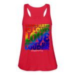 Women’s Racerback Tank - When Hate Is Loud - red