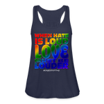 Women’s Racerback Tank - When Hate Is Loud - navy